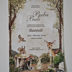 Baby Shower meghívó  állatos mintával, színes kivitelben - otthon & életmód - papír, írószer - ajándékozás kellékei - meghívó - Meska.hu