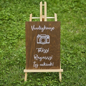 Vendégkönyv tábla, Esküvő, Dekoráció, Tábla & Jelzés, Fotó, grafika, rajz, illusztráció, MESKA