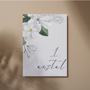 Asztalszám  Virágos design, Esküvő, Meghívó & Kártya, Menü, Fotó, grafika, rajz, illusztráció, MESKA