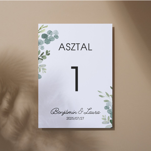 Asztalszám, Esküvő, Meghívó & Kártya, Ültetési rend, Fotó, grafika, rajz, illusztráció, MESKA