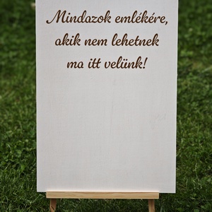 Esküvői emléktábla  Mindazok emlékére - Meska.hu