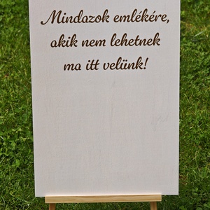 Esküvői emléktábla  Mindazok emlékére - esküvő - dekoráció - tábla & jelzés - Meska.hu