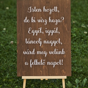 Esküvői tábla - Isten hozott - esküvő - dekoráció - tábla & jelzés - Meska.hu