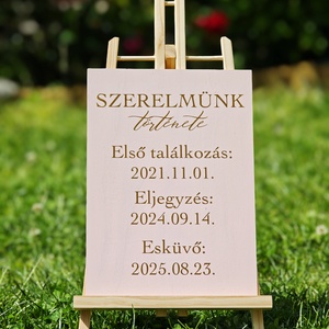 Szerelmünk története  Esküvői tábla, Esküvő, Dekoráció, Tábla & Jelzés, Fotó, grafika, rajz, illusztráció, MESKA