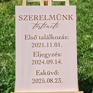 Szerelmünk története  Esküvői tábla - esküvő - dekoráció - tábla & jelzés - Meska.hu