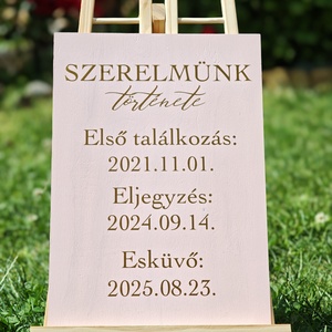 Szerelmünk története  Esküvői tábla - esküvő - dekoráció - tábla & jelzés - Meska.hu