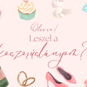 Koszorúslány felkérő - esküvő - meghívó & kártya - koszorúslány felkérő - Meska.hu