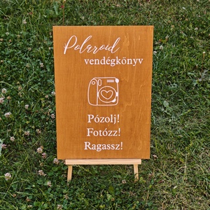 Polaroid vendégkönyv tábla - esküvő - dekoráció - tábla & jelzés - Meska.hu