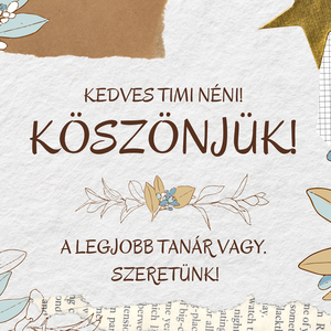 Köszönőkártya tanároknak, Otthon & Életmód, Papír, írószer, Ajándékozás kellékei, Képeslap, üdvözlőlap, Fotó, grafika, rajz, illusztráció, MESKA