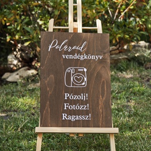 Polaroid vendégkönyv tábla - esküvő - dekoráció - tábla & jelzés - Meska.hu