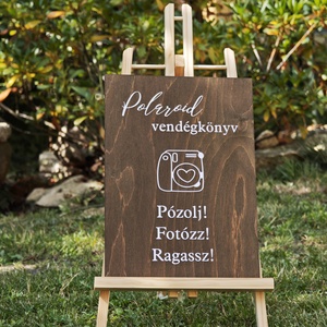 Polaroid vendégkönyv tábla, Esküvő, Dekoráció, Tábla & Jelzés, Fotó, grafika, rajz, illusztráció, MESKA