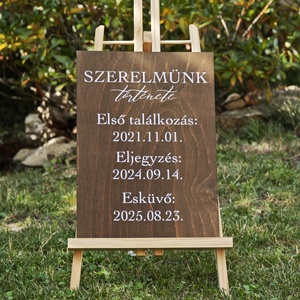 Szerelmünk története  Esküvői tábla - esküvő - dekoráció - tábla & jelzés - Meska.hu