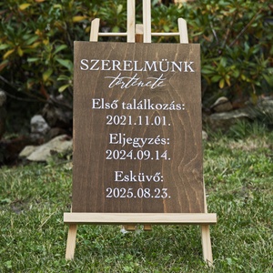 Szerelmünk története  Esküvői tábla - esküvő - dekoráció - tábla & jelzés - Meska.hu