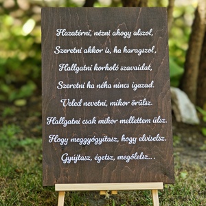 Szerelmes idézetes falitábla  Hazatérni... - Meska.hu