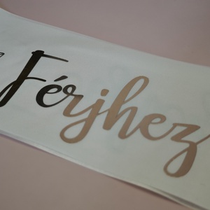 Egyedi vállszalag  bármilyen szöveggel! - esküvő - lánybúcsú - Meska.hu