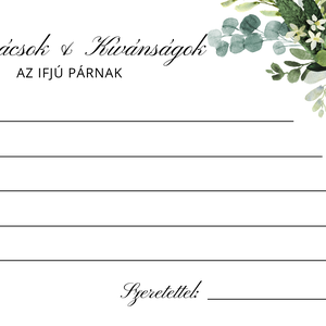 Esküvői jókívánságkártyák - esküvő - dekoráció - helyszíni dekor - Meska.hu