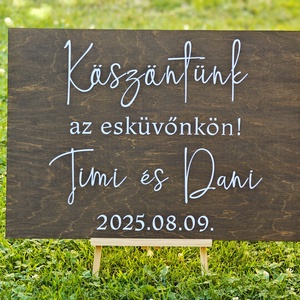 Esküvői üdvözlő tábla  Köszöntünk az esküvőnkön, Esküvő, Dekoráció, Tábla & Jelzés, , MESKA