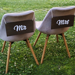 Esküvői táblaszett  Mr és Mrs - Meska.hu