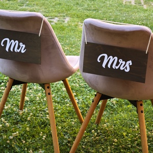 Esküvői táblaszett  Mr és Mrs - esküvő - dekoráció - tábla & jelzés - Meska.hu