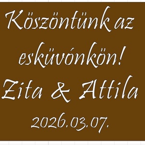 Esküvői üdvözlő tábla � Köszöntünk az esküvőnkön, Esküvő, Dekoráció, Tábla & Jelzés, , MESKA