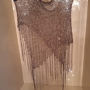 Kézzel kötött alkalmi poncs� - esküvő - kiegészítők - bolero és válltakaró - Meska.hu