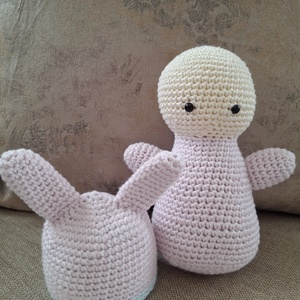 Horgolt Waldorf nyuszi - játék & sport - plüssállat & játékfigura - nyuszi - Meska.hu