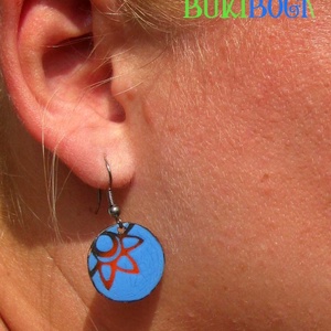 Napsugár tűzzománc fülbevaló -  - Meska.hu