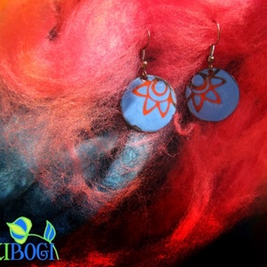 Napsugár tűzzománc fülbevaló -  - Meska.hu