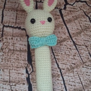 Horgolt Ujjbáb Nyuszi, Játék & Sport, Plüssállat & Játékfigura, Nyuszi, Horgolás, MESKA