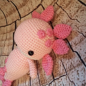 Horgolt Axolotl (Mexikói vízi kutya) - játék & sport - plüssállat & játékfigura - kutya - Meska.hu
