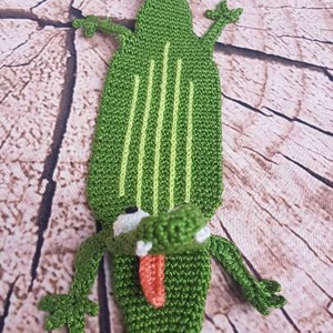 Horgolt Krokodil Könyvjelző - könyv & zene - könyvjelző - Meska.hu