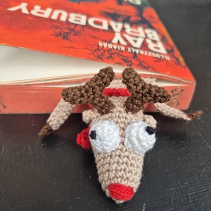 Rénszarvas Rudolf Könyvjelző - Meska.hu