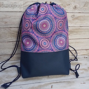 Mandala, hátizsák, tornazsák, Gym bag, AJÁNDÉK pénztárcával - Meska.hu