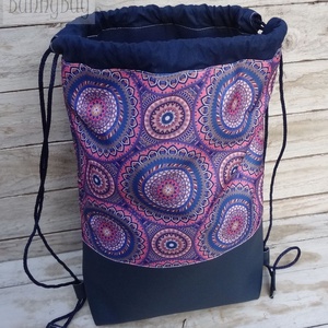 Mandala, hátizsák, tornazsák, Gym bag, AJÁNDÉK pénztárcával -  - Meska.hu