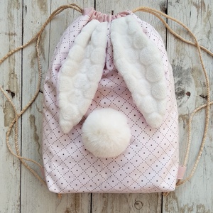 BunnyBag, nyuszis táska, hátizsák, tornazsák, Gym bag - Meska.hu
