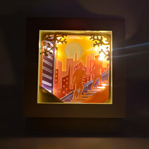 Couple in the city - shadow box - 3d hatású kép - otthon & életmód - dekoráció - dísztárgy - Meska.hu