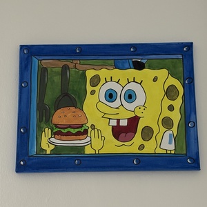 SpongeBob festmény, Művészet, Festmény, Akril, Festészet, MESKA