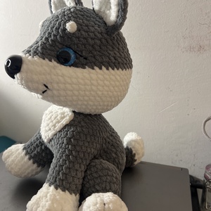 Husky kutyus (szürke) - játék & sport - plüssállat & játékfigura - kutya - Meska.hu