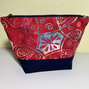 Kis sminktáska, egyedi batikolt pamut - Meska.hu