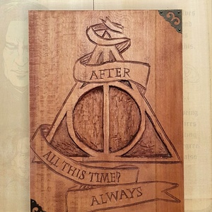 Harry Potter Faragott Tábla - Halál ereklyéi jel + Always felirat -  - Meska.hu