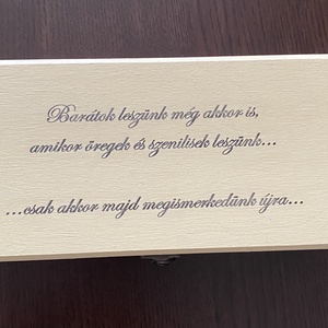 Idézetes fa doboz - a barátságról viccesen :) - otthon & életmód - tárolás & rendszerezés - doboz - Meska.hu