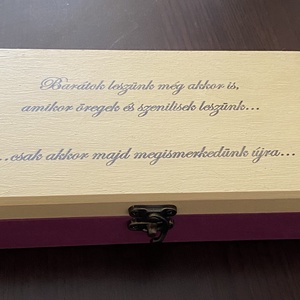 Idézetes fa doboz - a barátságról viccesen :) - otthon & életmód - tárolás & rendszerezés - doboz - Meska.hu