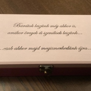 Idézetes fa doboz - Barátok leszünk még akkor is... - otthon & életmód - tárolás & rendszerezés - doboz - Meska.hu