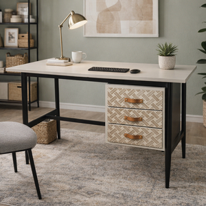 Mid-century íróasztal, Otthon & Életmód, Bútor, Asztal, Festett tárgyak, MESKA