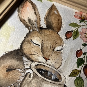 Ábrándos csupafülek - művészet - festmény - akvarell - Meska.hu