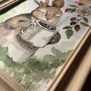 Ábrándos csupafülek - művészet - festmény - akvarell - Meska.hu