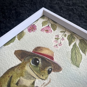 Szalmakalapos jó reggel - művészet - festmény - akvarell - Meska.hu