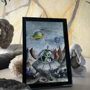 Alien egy szebb jövő! - művészet - festmény - akvarell - Meska.hu