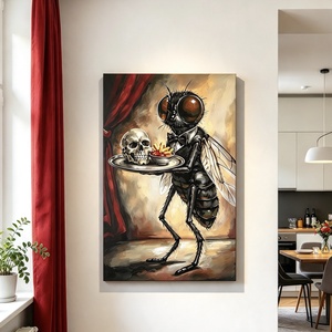 A pincérlégy- akril festmény feszített vásznon 50 cm x 70 cm , Művészet, Festmény, Akril, Festészet, MESKA