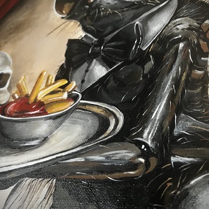 A pincérlégy- akril festmény feszített vásznon 50 cm x 70 cm  - művészet - festmény - akril - Meska.hu